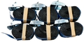 6er Pack schwarzer 25mm Zurrgurt mit Klemmschloss (je 1,5m, EN 12195-2)-0