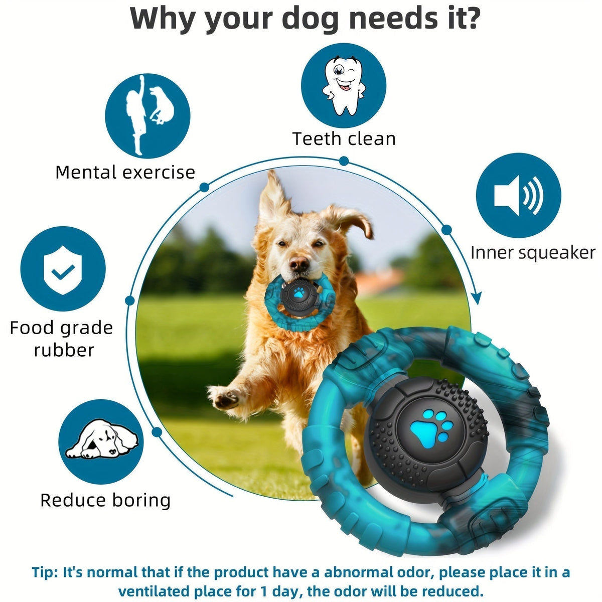 Steering Wheel Dog Chew Toy for Medium Dogs-1