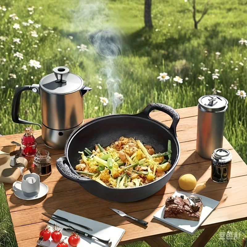 Pre-Seasoned Cast Iron Skillet with Dual Handles-3