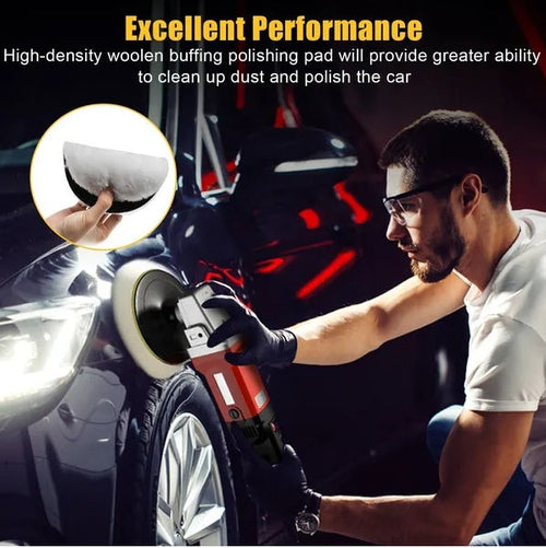 5PCS Buffing Polishing Pad Wool Wheel Mop Kit For Car Polisher Drill