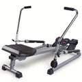 Foldable Rowing Machine with LCD Monitor - Fitness Trainer(Grey)-0