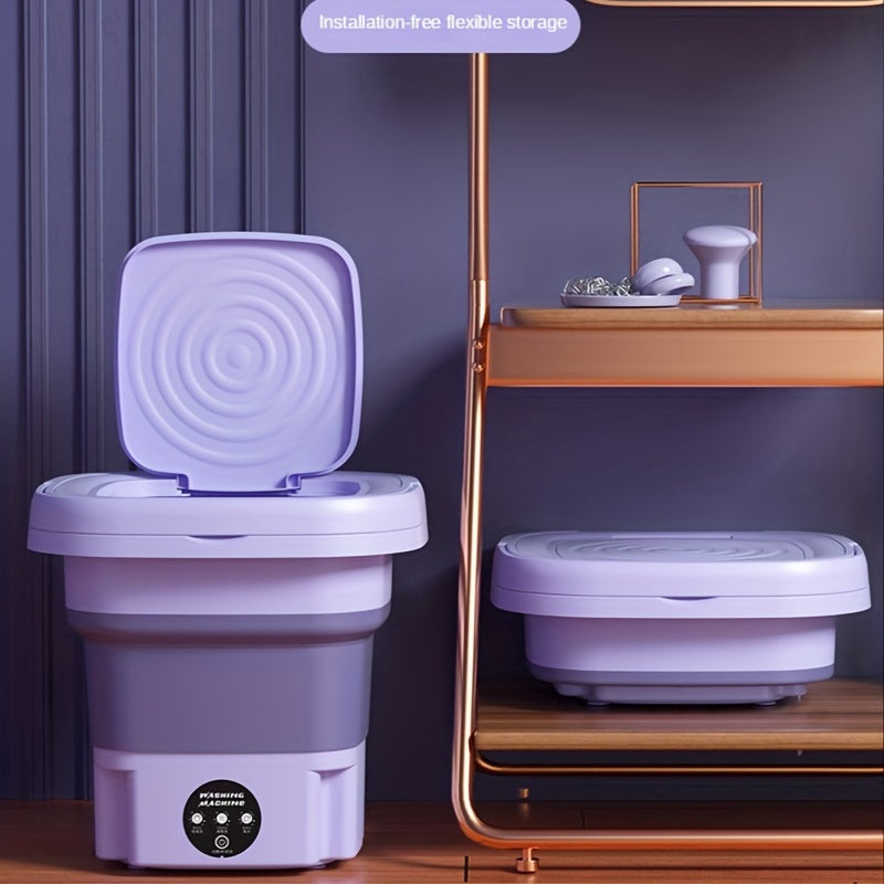 Collapsible Mini Washing Machine 8L for Travel & Home-1