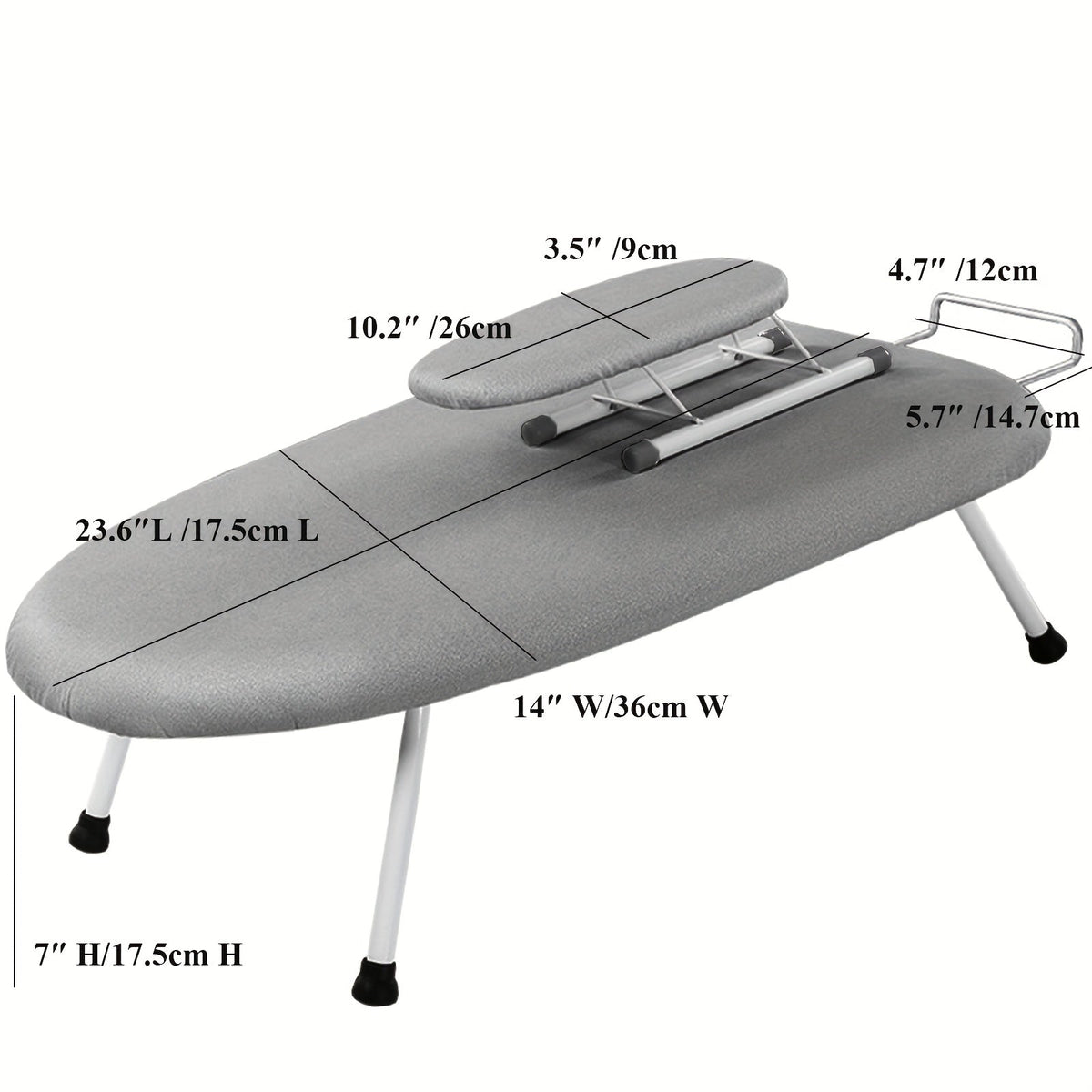 Tabletop Ironing Board with Folding Legs Set-4