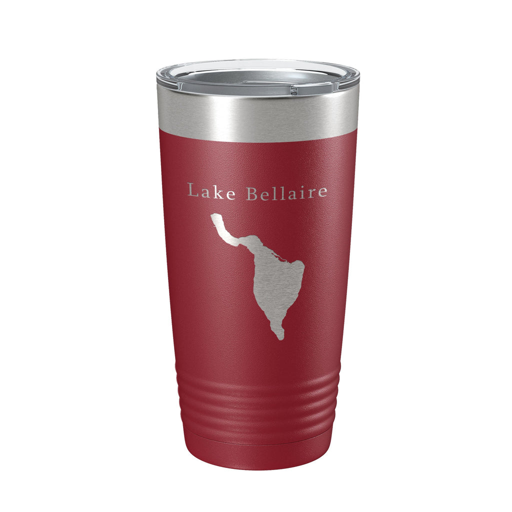 Lake Bellaire Map Tumbler Travel Mug Insulated Laser Engraved Coffee Cup Michigan 20 oz-18