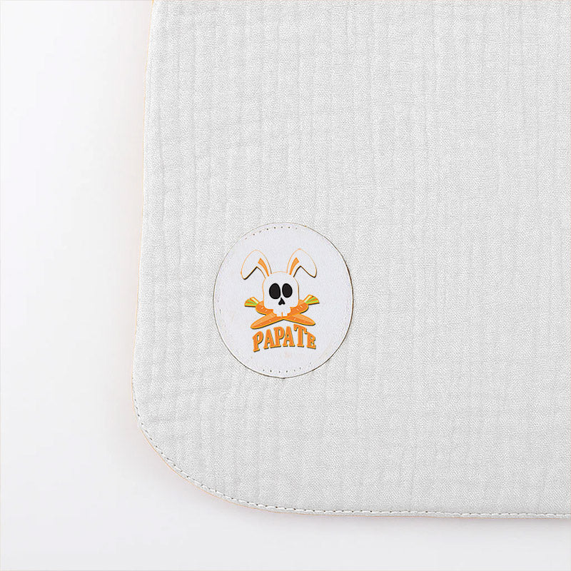 bavoir coton bio blanc papate