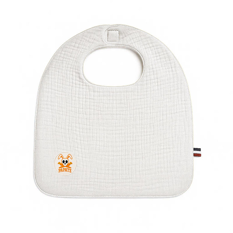 bavoir papate blanc en coton bio
