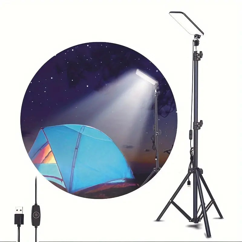 Black Matte Portable Outdoor Camping Lamp with USB Charging-1