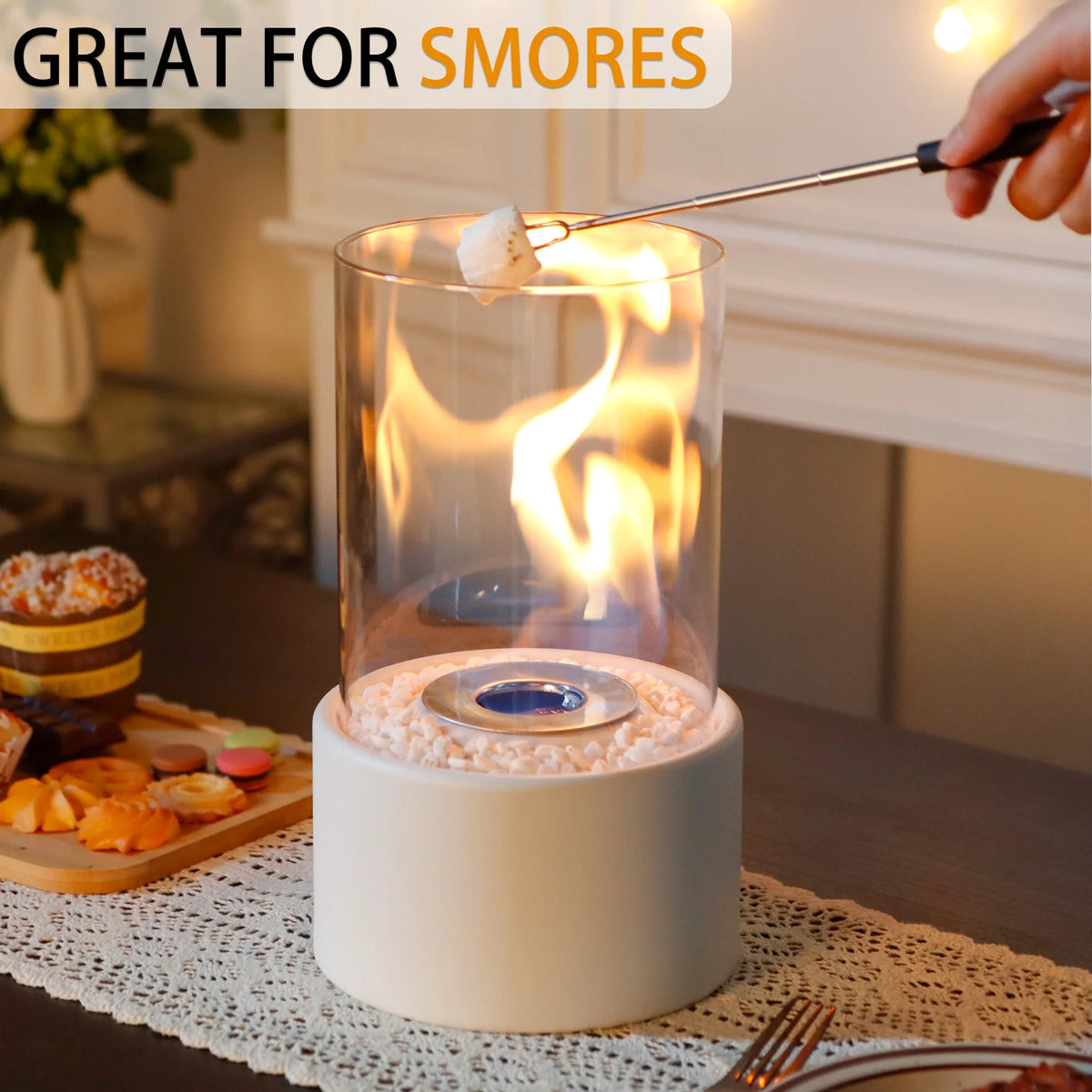 10.5" H Tabletop Fire Bowl Pot Fireplace-0