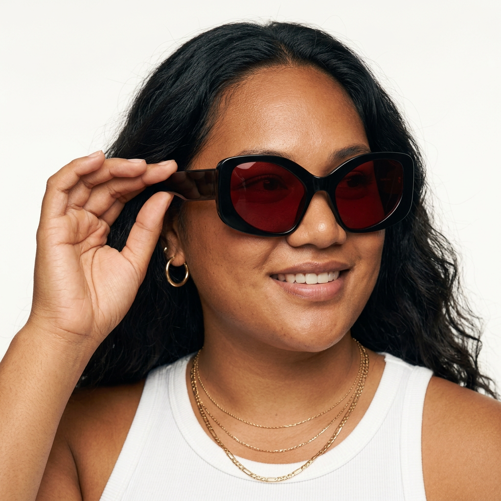 Daring Oversized Plastic Sunglasses-0