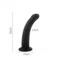 Black Soft Silicone Dildo & Anal Plug with Strap-On Harness - 3 Sizes-2