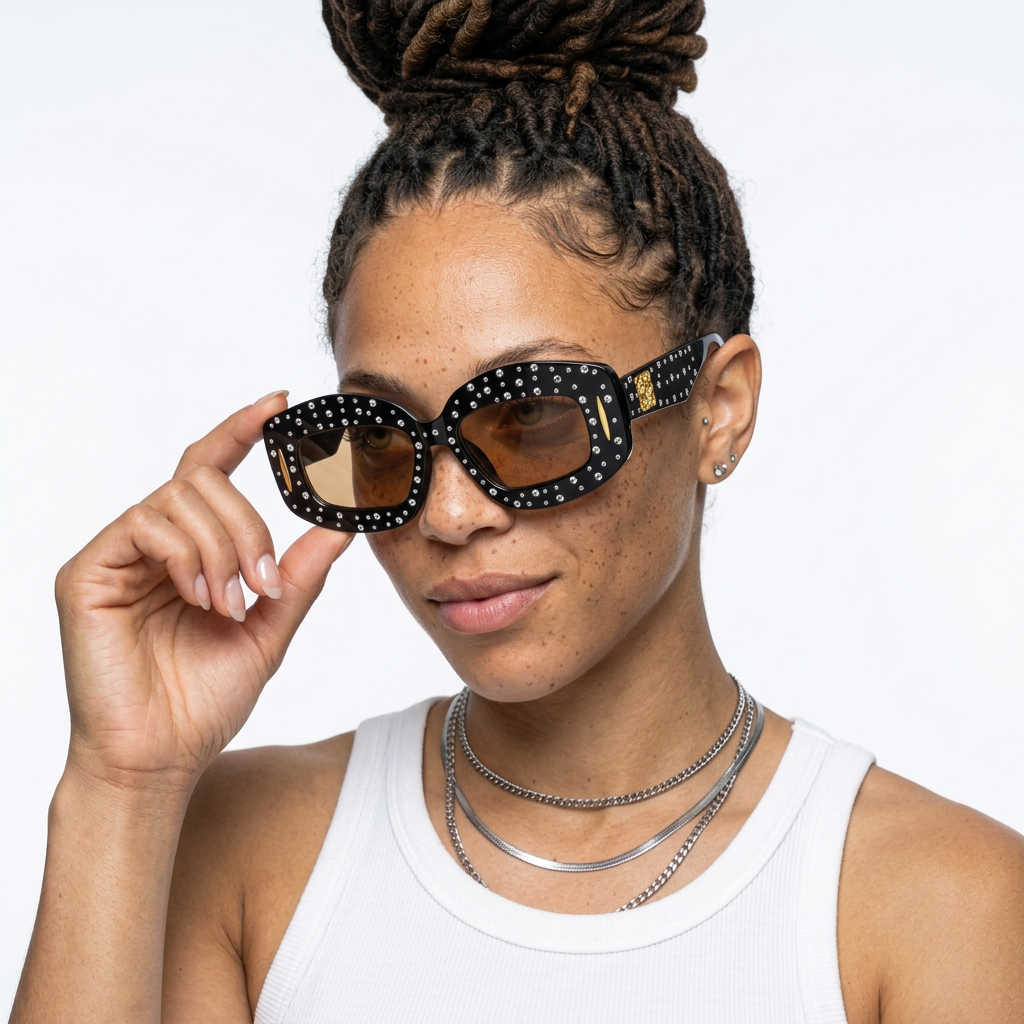 Audacious Diamond Square Sunglasses-0