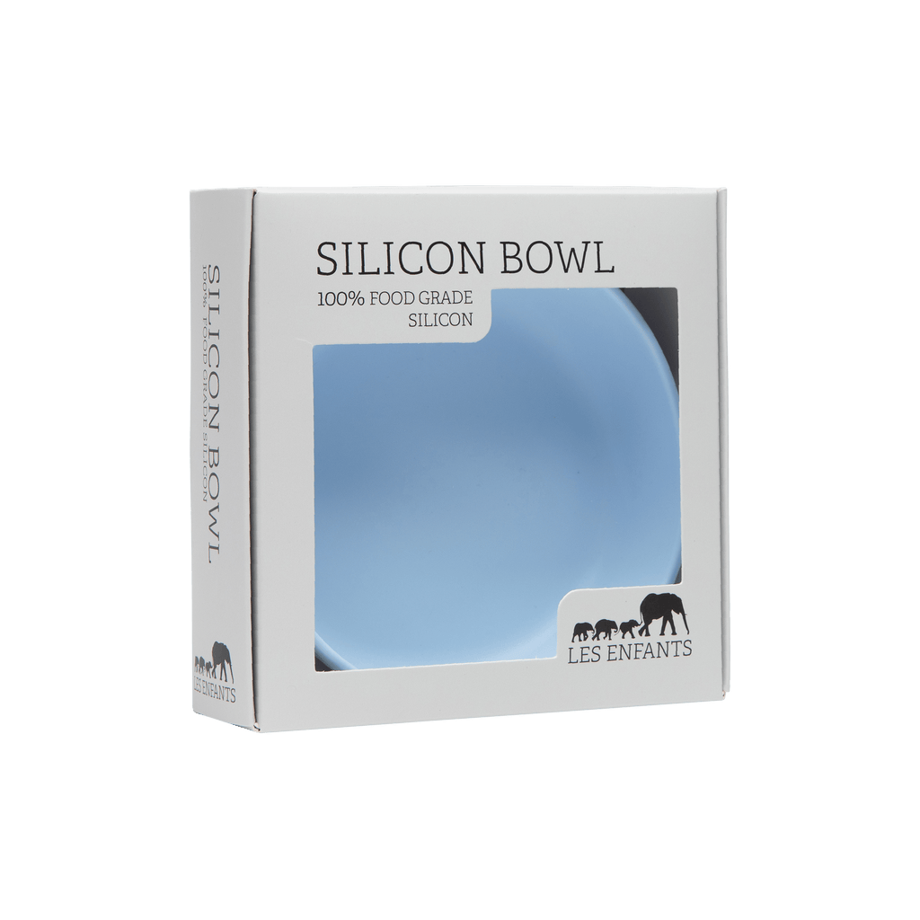 Silicone Baby Plate Bowl - Blue-1