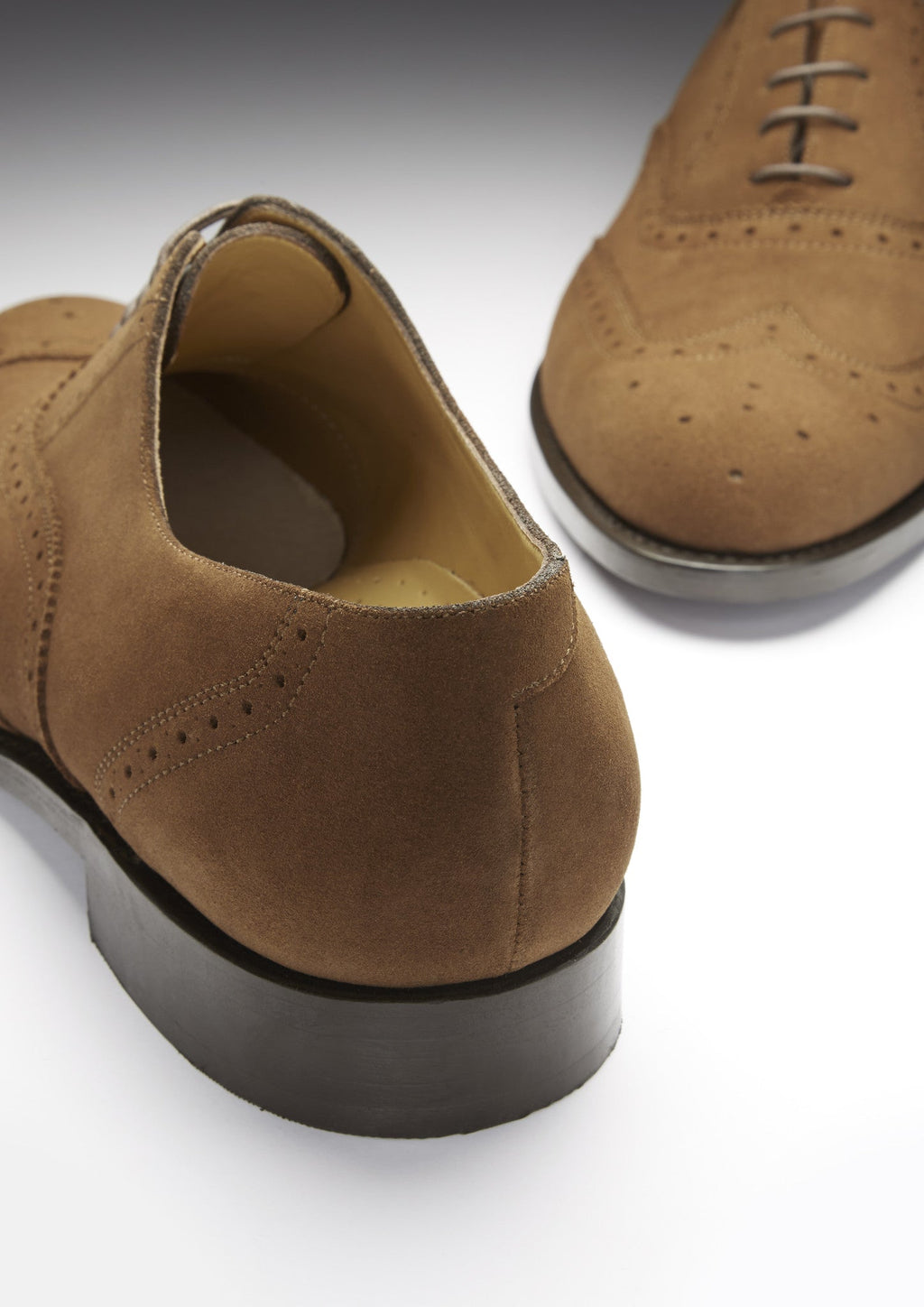 Brown Suede Brogues, Welted Leather Sole
