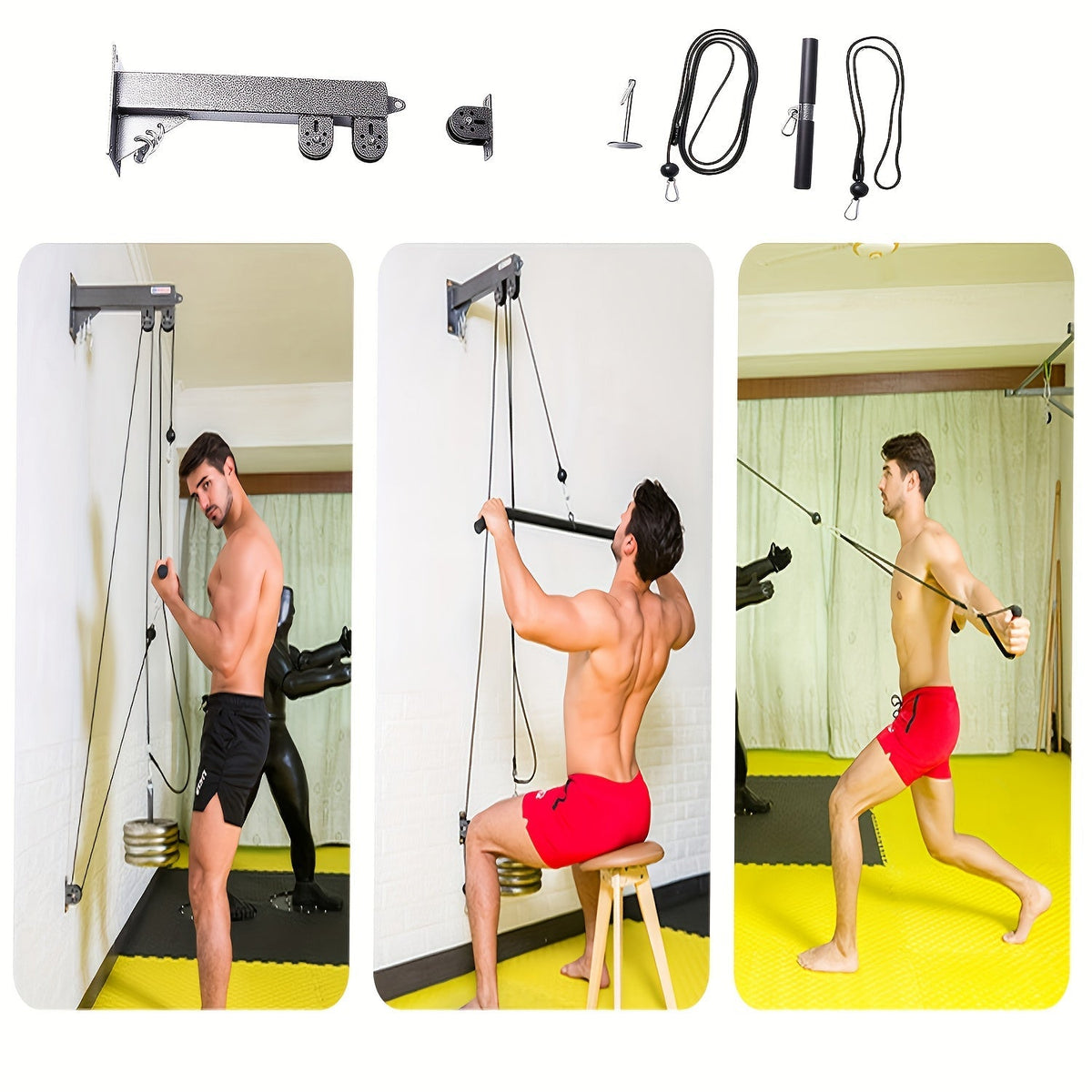 Wall Pulley Rope System Training Equipment-1
