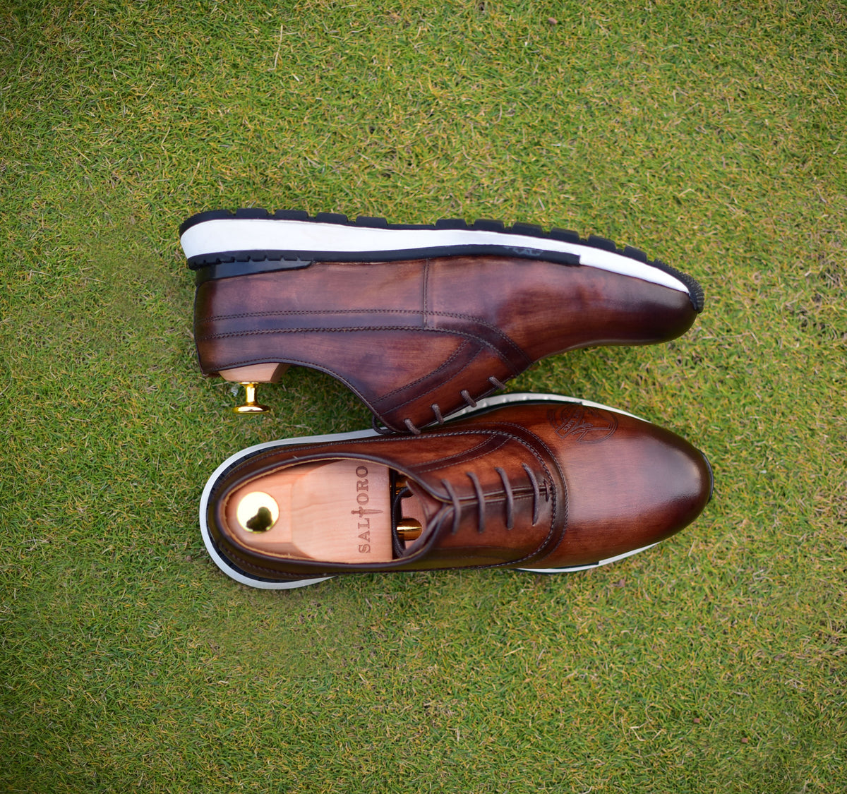 Archie - Brown Leather Sneakers-1