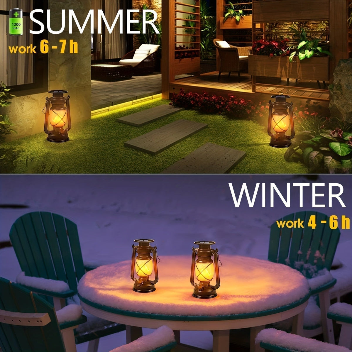 Solar Vintage Horse Lantern (2PCS)-1