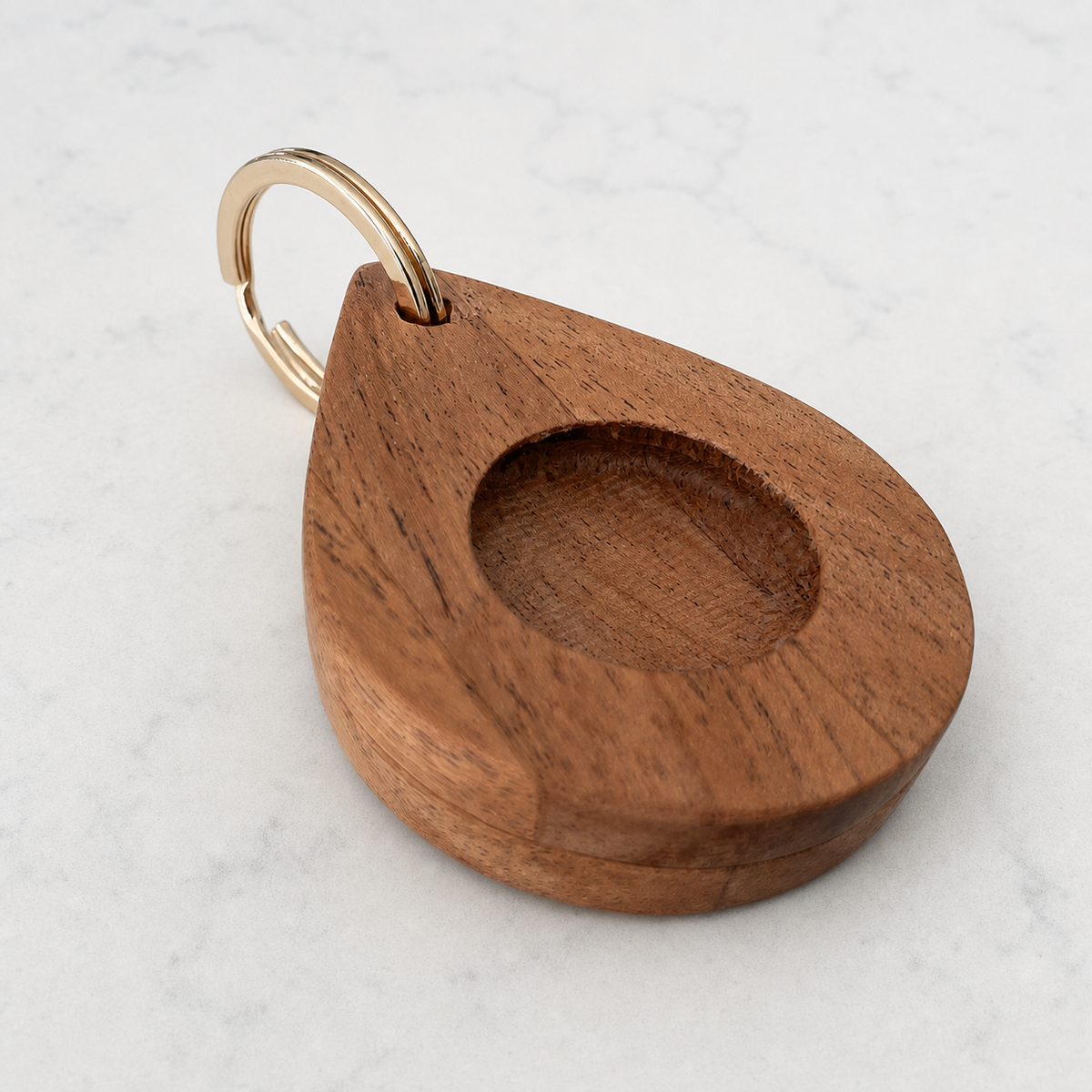 Magnetic Wooden AirTag Keychain-8