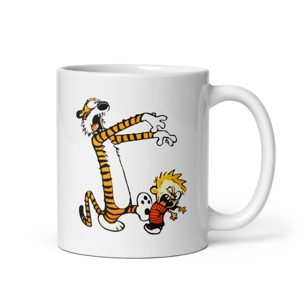 Calvin and Hobbes Playing Zombies Mug-3