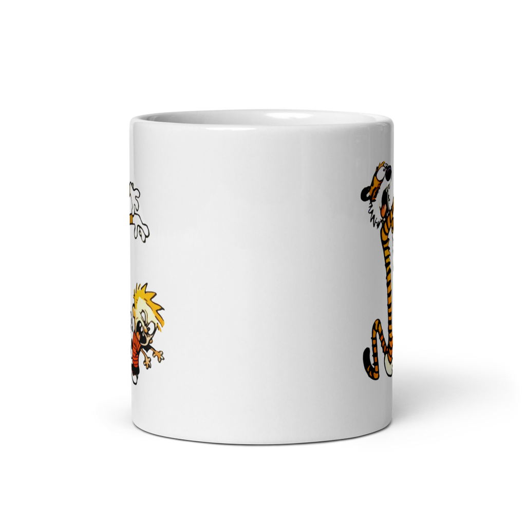 Calvin and Hobbes Playing Zombies Mug-2