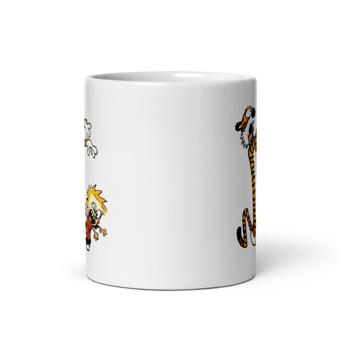 Calvin and Hobbes Playing Zombies Mug-2
