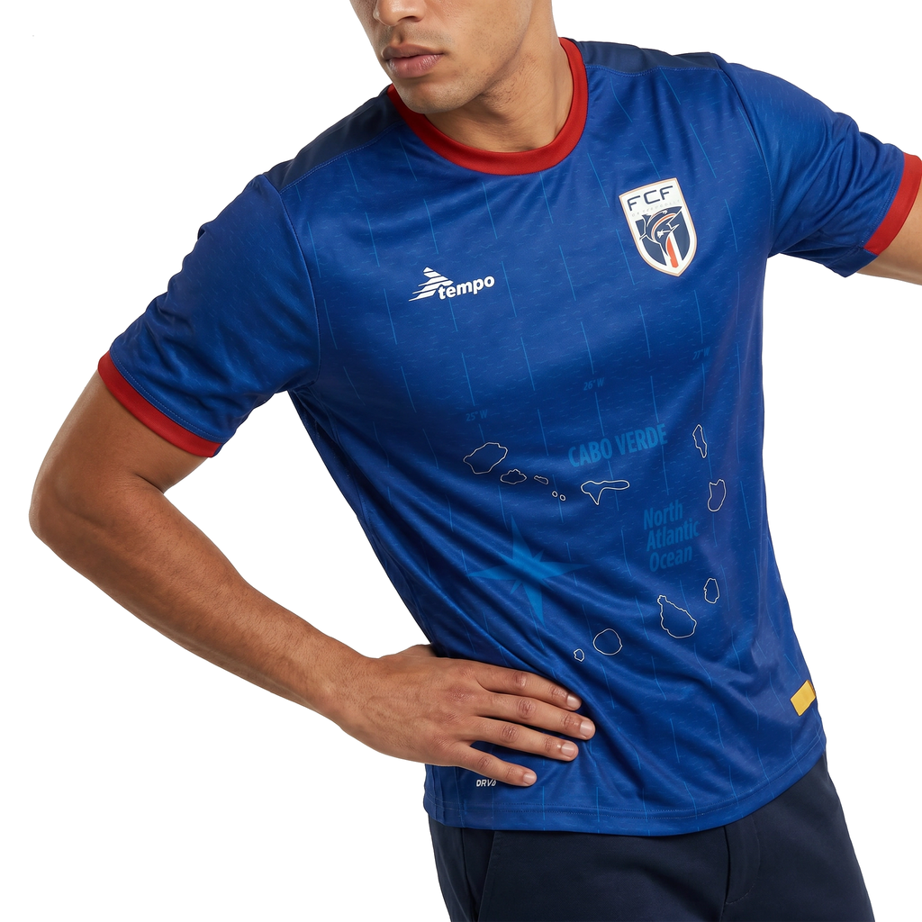 Cape Verde national team Home Soccer jersey 2025 - Tempo-2