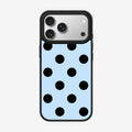 Casey Blue Black Polka Dot Magnetic Matte Phone Case – Anti-Fingerprint Protective Cover-0