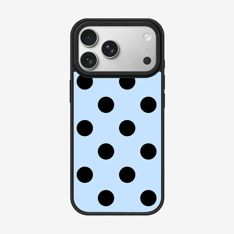 Casey Blue Black Polka Dot Magnetic Matte Phone Case – Anti-Fingerprint Protective Cover-0