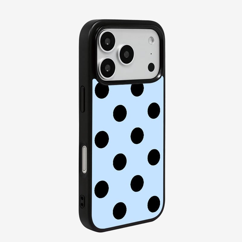 Casey Blue Black Polka Dot Magnetic Matte Phone Case – Anti-Fingerprint Protective Cover-1