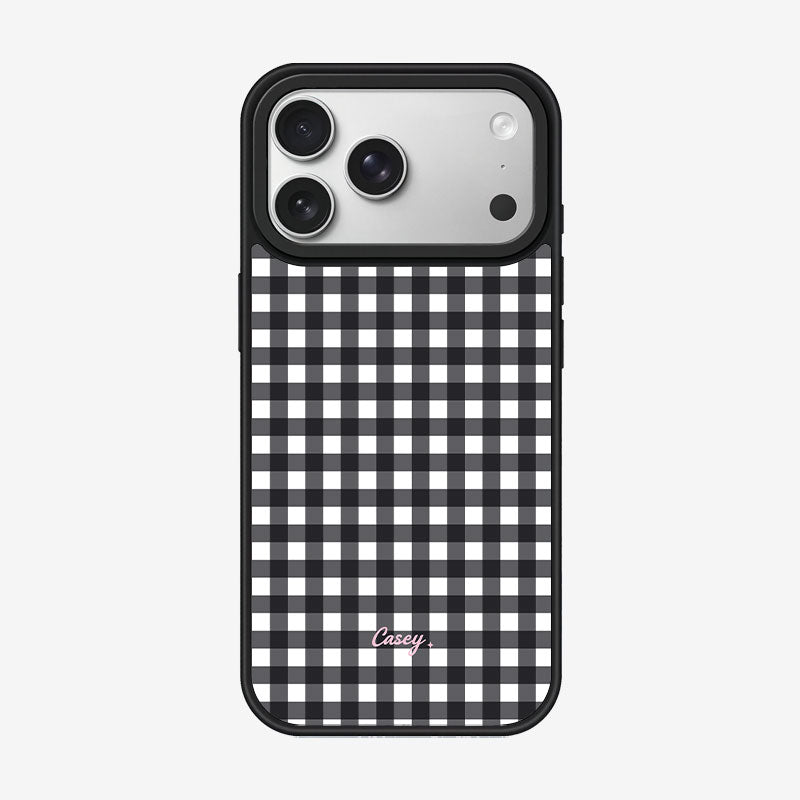 Casey Classic Gingham Magnetic Matte Phone Case – Anti-Fingerprint Protective Cover-0