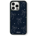Casey Heart Bowknot Denim AG Matte Phone Case – Slim MagSafe Anti-Fingerprint TPU Protective Cover-0