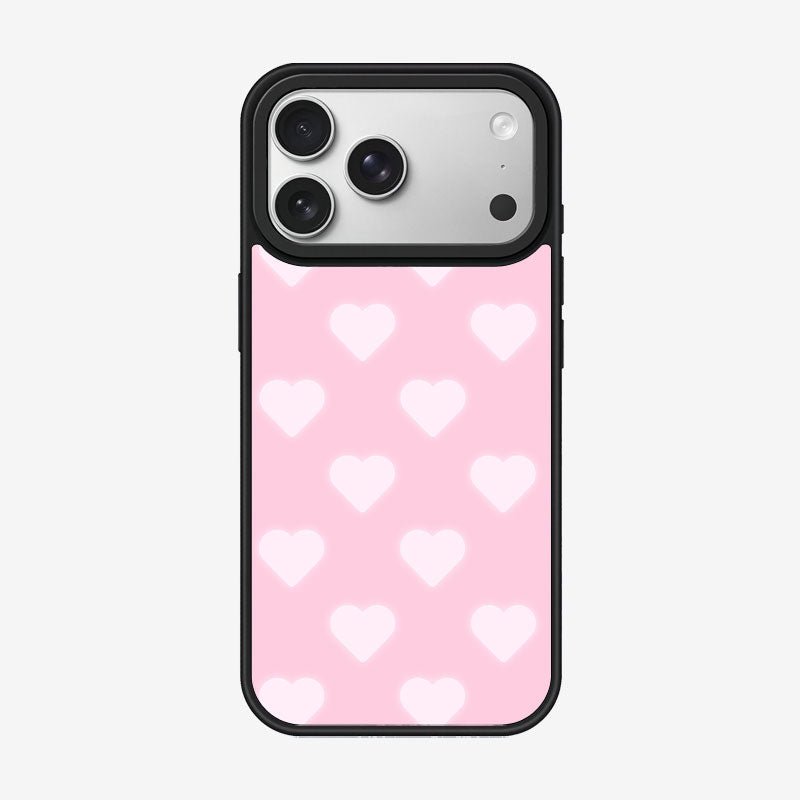 Casey Neon Heart Pink Magnetic Matte Phone Case – Anti-Fingerprint Protective Cover-0