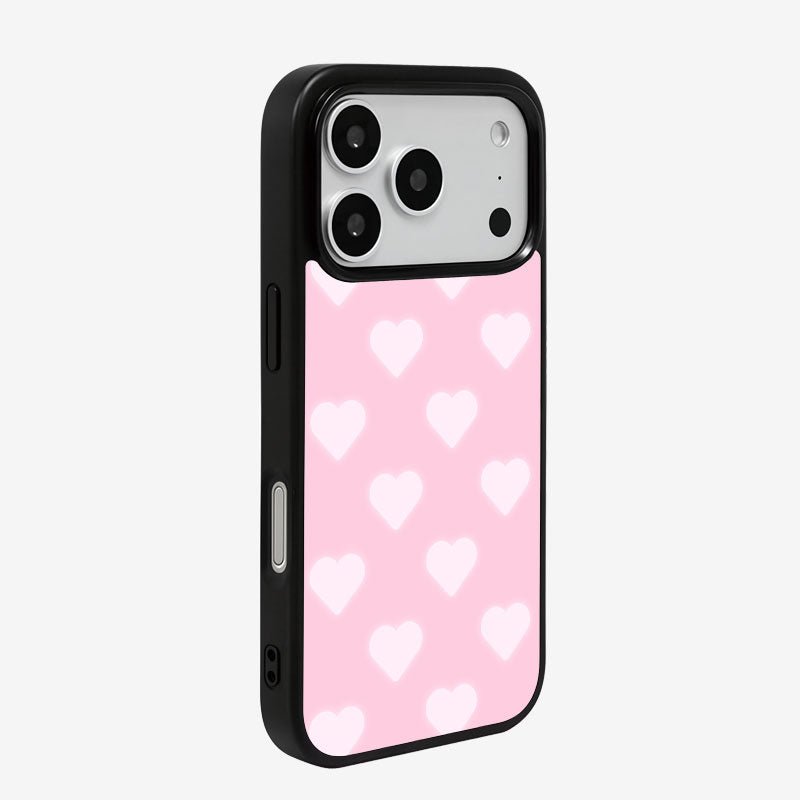 Casey Neon Heart Pink Magnetic Matte Phone Case – Anti-Fingerprint Protective Cover-1