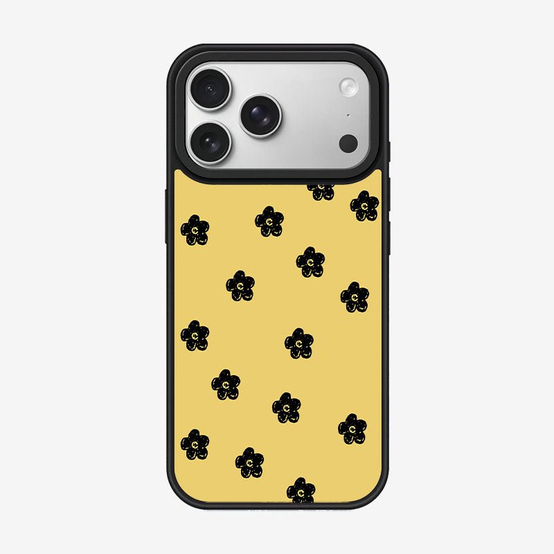 Casey Sunshine Daisy Floral AG Matte Phone Case – Bold Yellow Minimal Floral Protective Cover-0