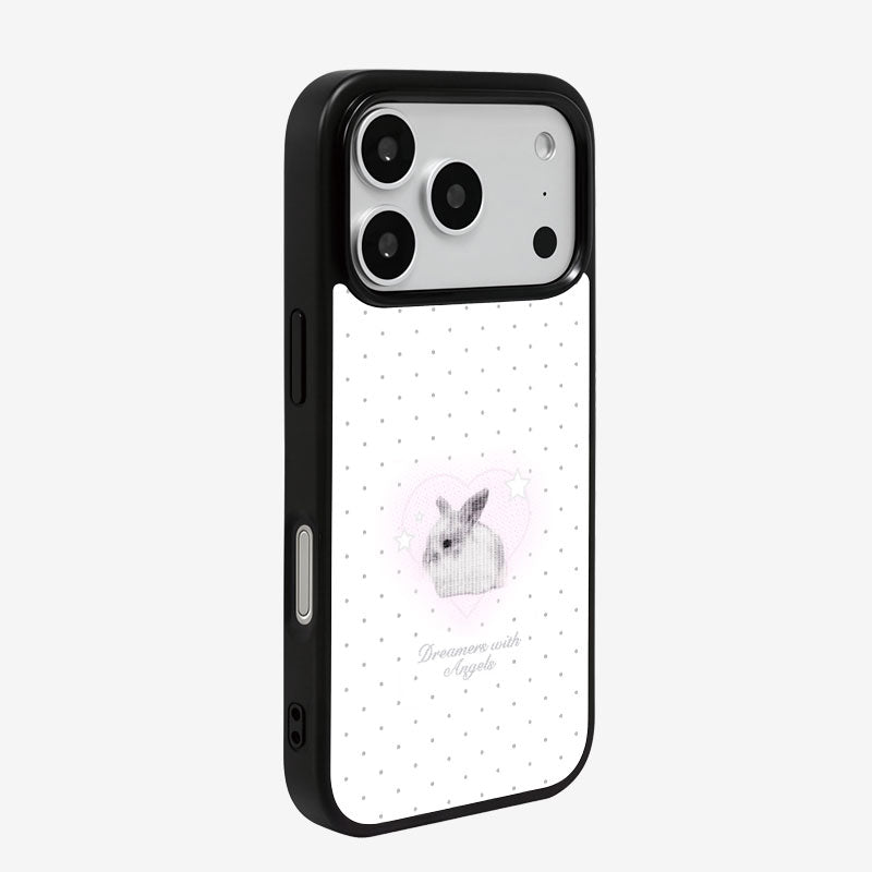 Casey Y2K Polka Dot Lucky Bunny Magnetic Matte Phone Case – Protective Cover-1