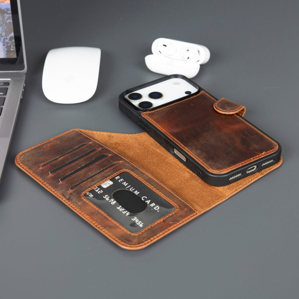Casper iPhone 17 Pro Max Leather Wallet Case – MagSafe Compatible