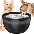 102oz/3L Cat Water Fountain Stainless Steel Tray Automatic Water Bowl Dispenser for Pets-0