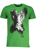 CAVALLI CLASS GREEN MEN'S SHORT SLEEVED T-SHIRT