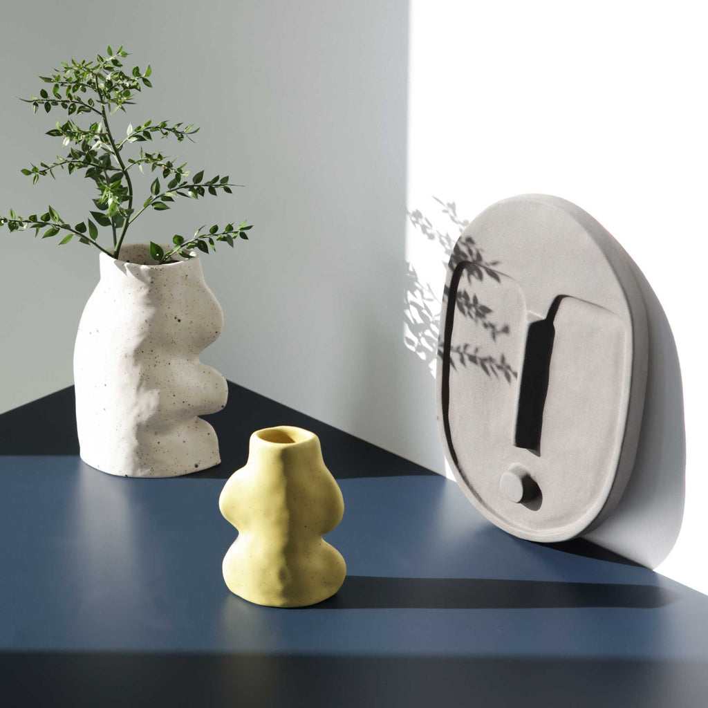 Ceramic Decorative Wall Mask - Anthracite Grey-1
