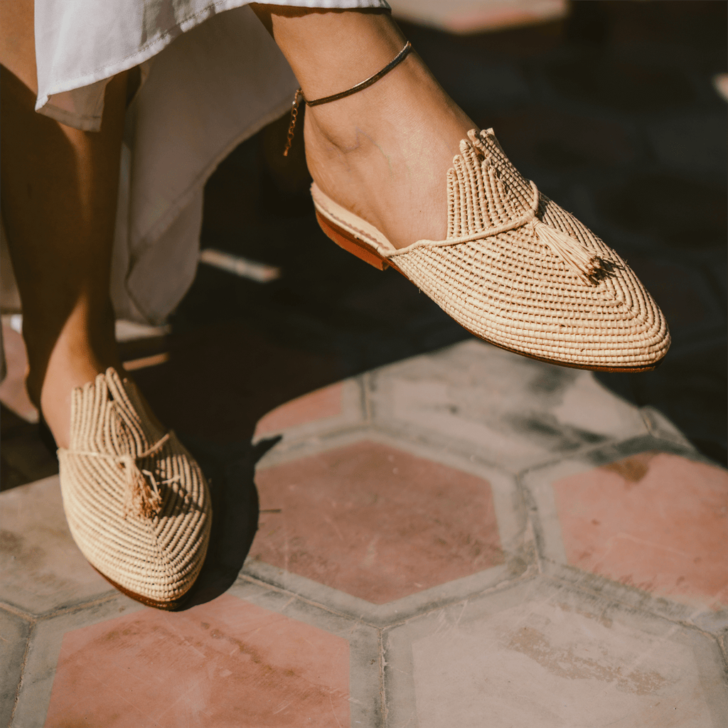 Raffia Slippers Ladame-2