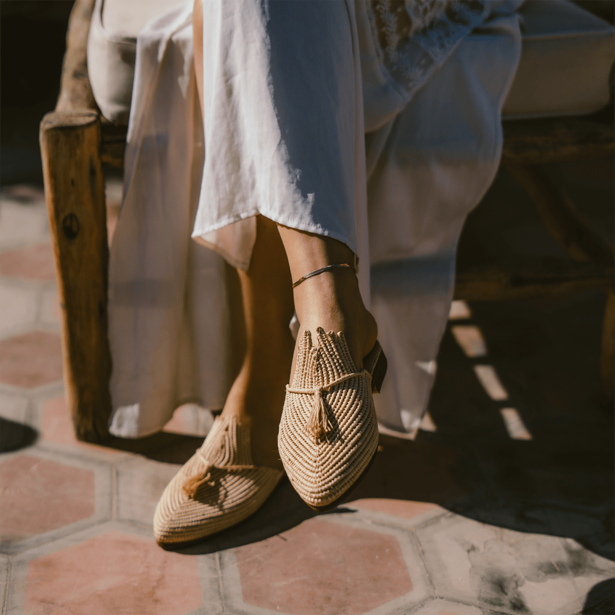 Raffia Slippers Ladame-1