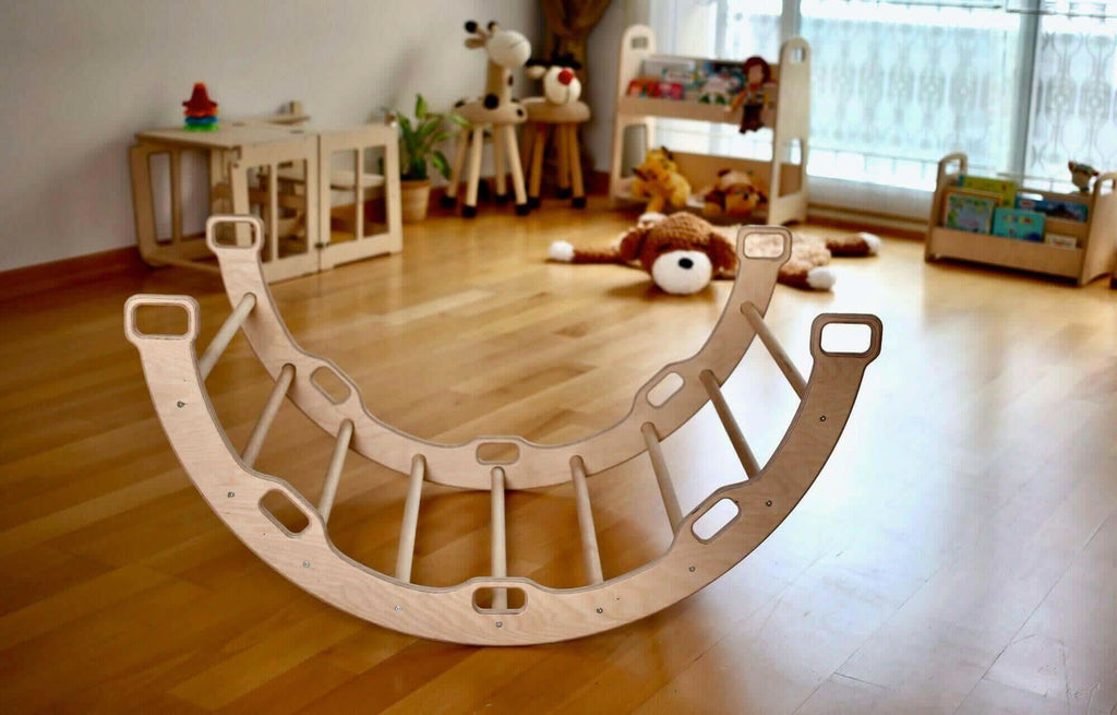 Montessori Climber Set: Arch, Rocker, Ramp, and Pillow