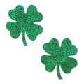 5-Pack: Four Leaf Clover: Glittering Green Shamrocks Nipple Pasties by Pastease® o/s-0