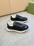 Gucci runner sneakers svart vit mesh sula