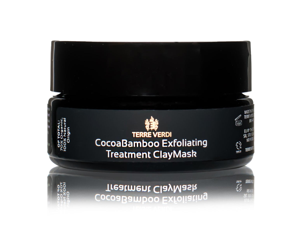 CocoaBamboo Exfoliating Treatment ClayMask for Face and Body - Natural Scrub