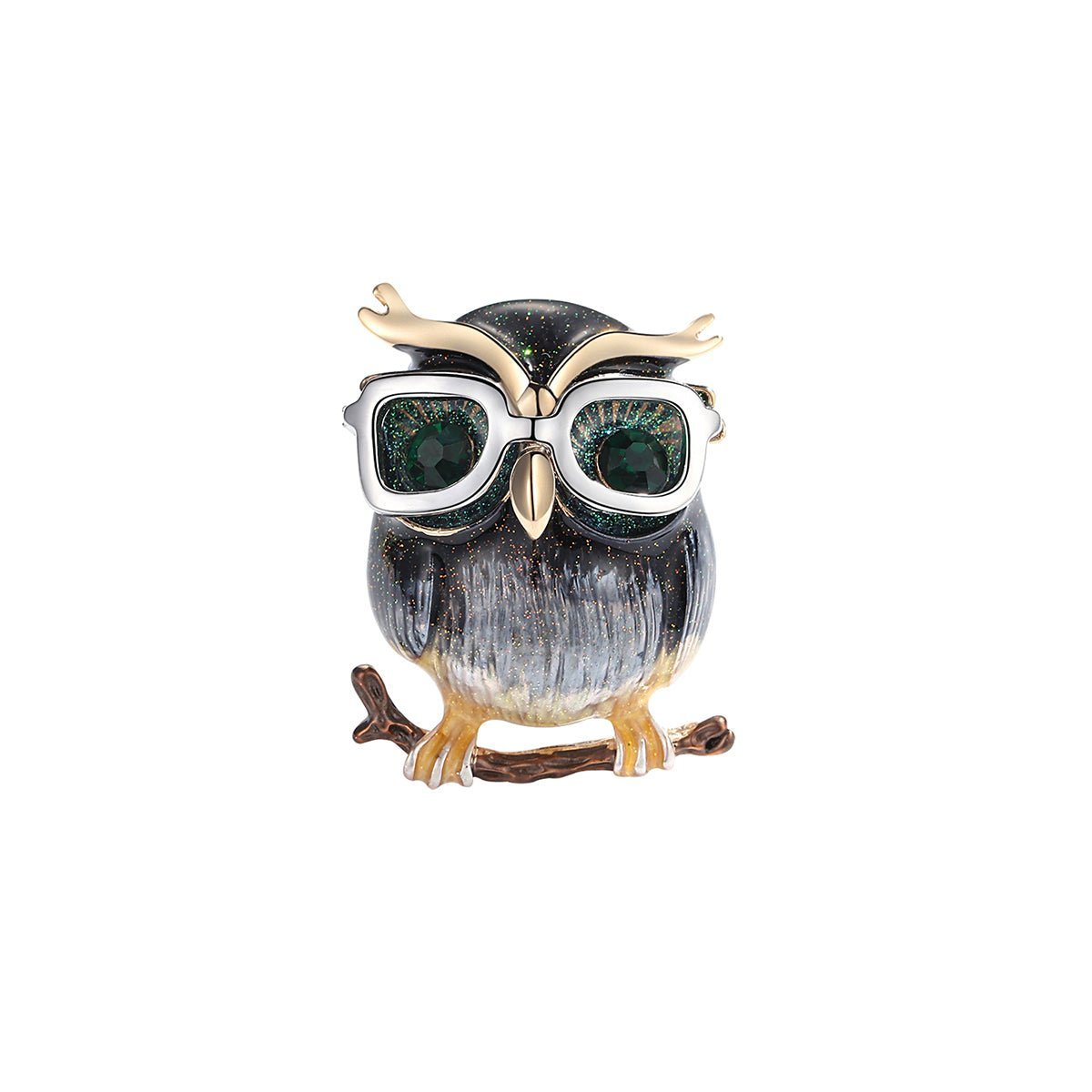 Cool Owl Gold Brooch-0