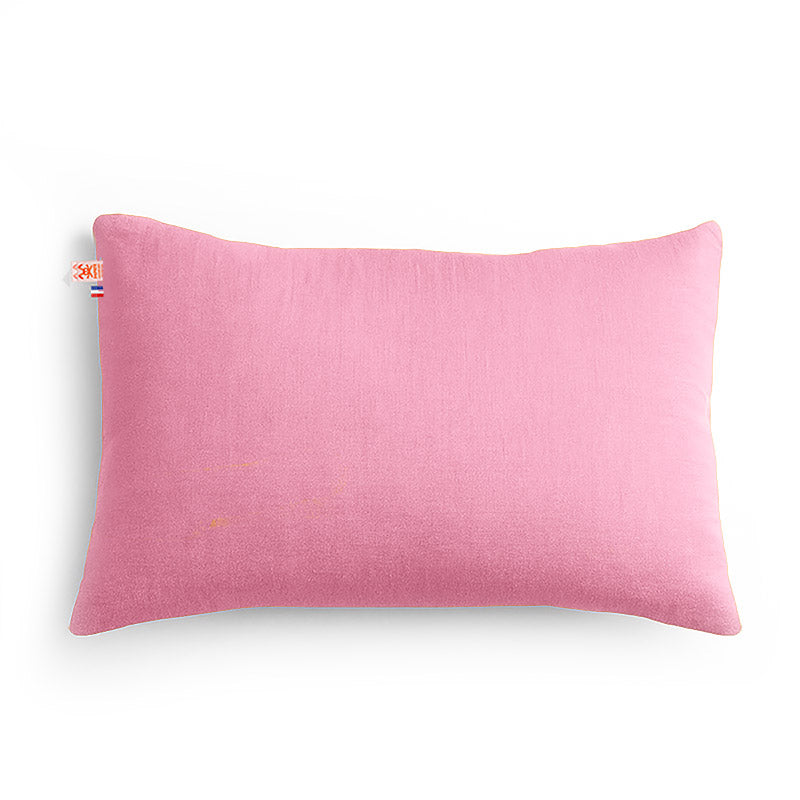 coussin rectangle rose en coton bio