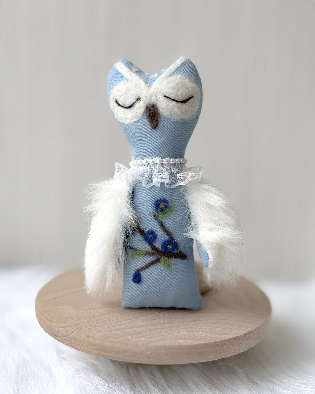 Owl textile doll-0