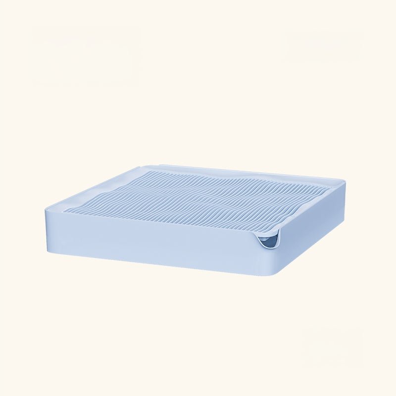Curved Wave Cat Litter Trapping Mat with Non-Slip Base-1