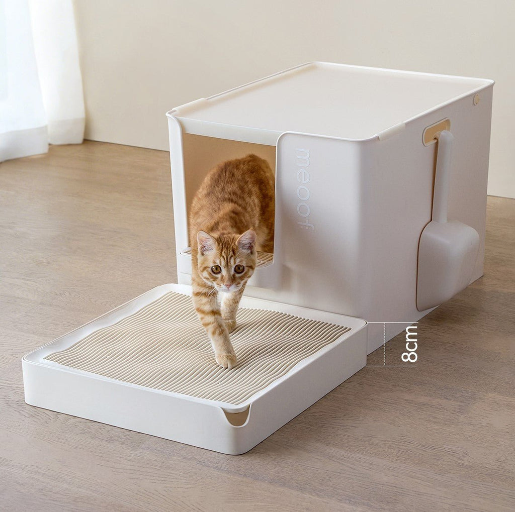 Curved Wave Cat Litter Trapping Mat with Non-Slip Base-3