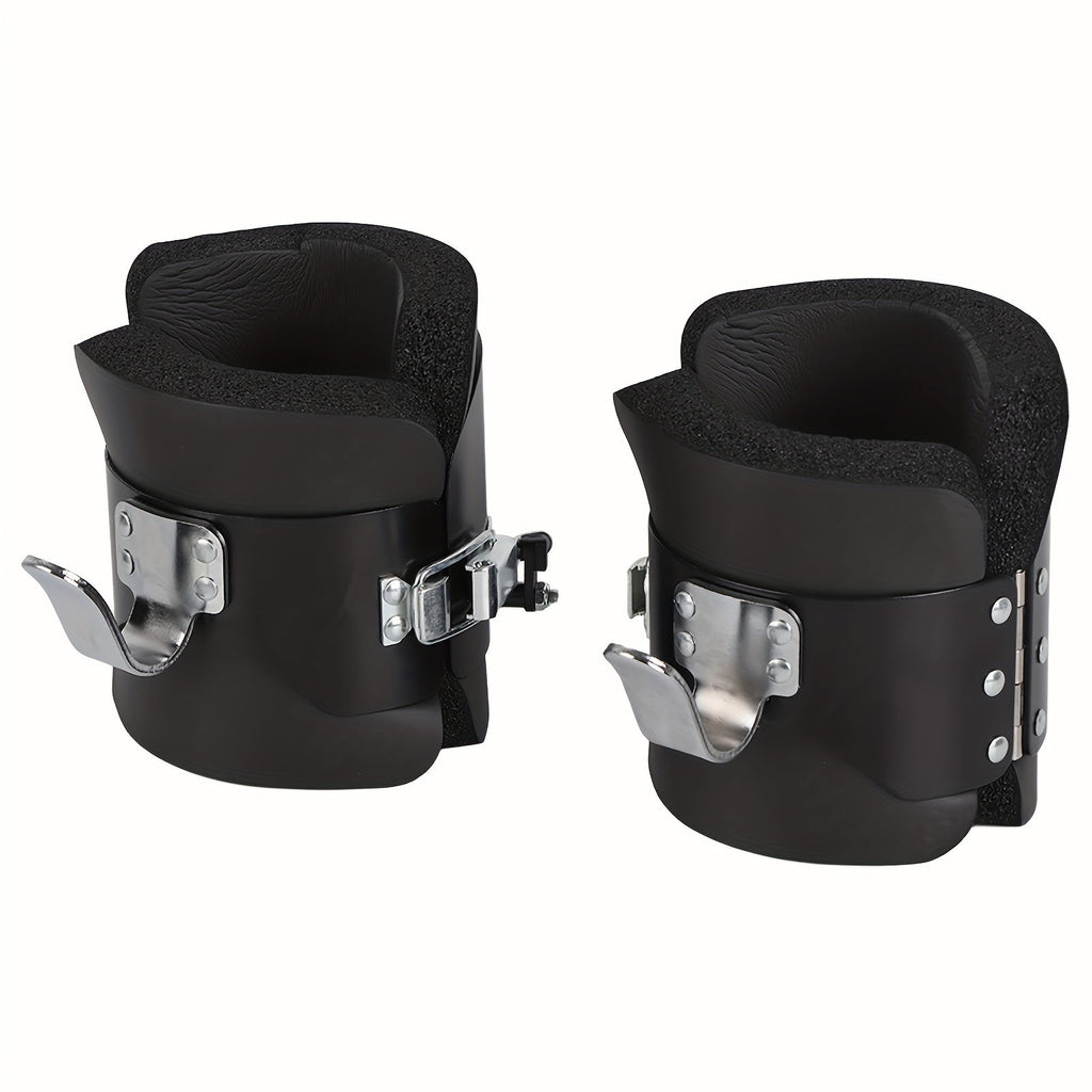 Solid Steel Frame Fitness Gravity/Inversion Boots(Black)-0